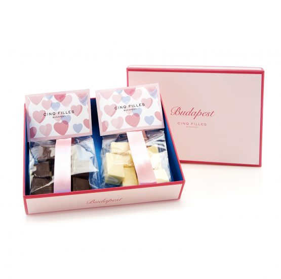 Cinq Filles Budapest cukormentes édesség ajándékválogatás díszdobozban aznapi kiszállítással