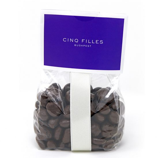 Étcsokoládés vörösáfonya kis kiszerelésben választható ajándék díszdobozzal / Cinq Filles Budapest az ajándékozás öröme