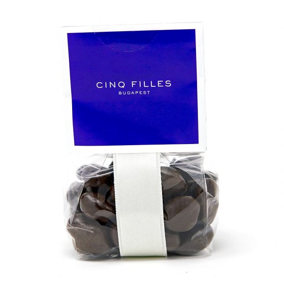 Étcsokoládés vörösáfonya kis kiszerelésben választható ajándék díszdobozzal / Cinq Filles Budapest az ajándékozás öröme